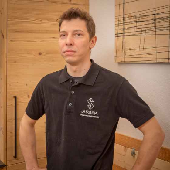 Davide Musiani in laboratorio