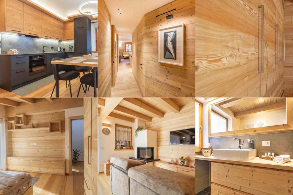 Casa di montagna moderna con legno chiaro
